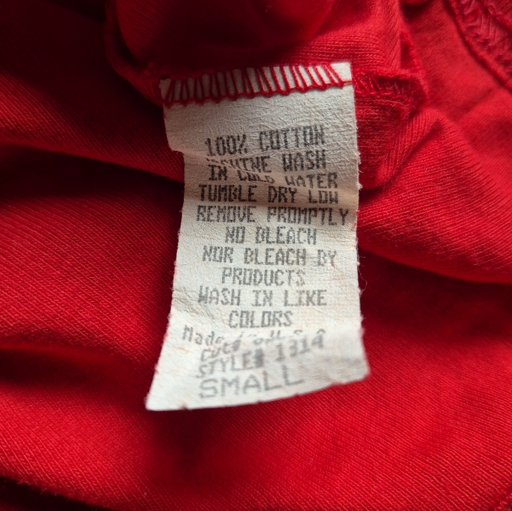 NWOT Juicy Couture Red 3/4 Sleeve Cotton V-Neck Top Size S - Picture 3 of 4